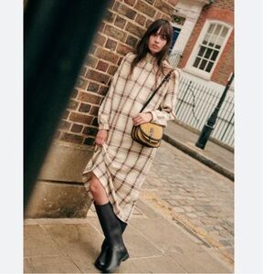 Plaid Long Sleeve Dress